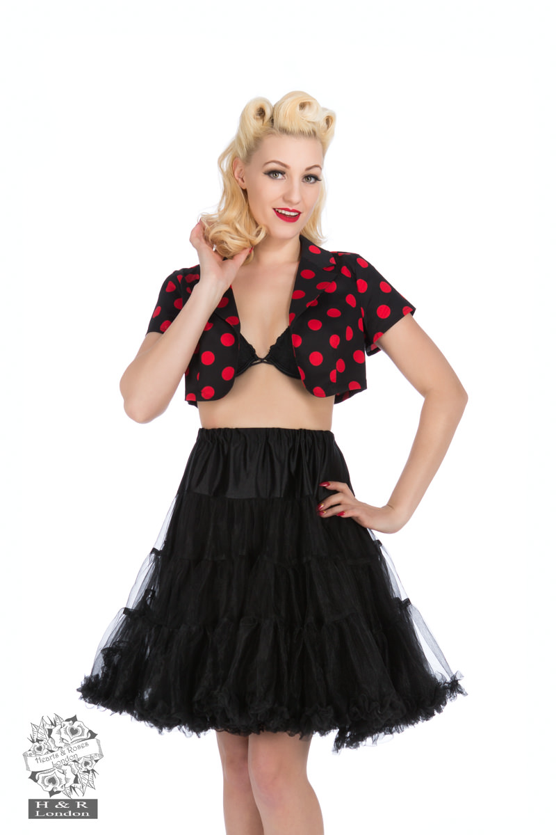 Black Red Big Polka Dot Bolero